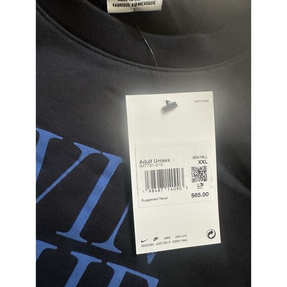 NWT Nike XXL 2XL Basketball Pullover Sweatshirt Graphic Black - Picture 3 of 6